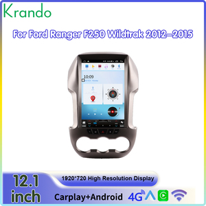 วิทยุติดรถยนต์ระบบแอนดรอยด์ Krando ขนาด 12 นิ้ว สไตล์เทสล่า สำหรับรถยนต์ฟอร์ด เรนเจอร์ F250 ไวลด์แทรค ปี 2012-2015 พร้อมระบบนำทาง GPS สเตอริโอ และ CarPlay ไร้สาย - Product Image 3