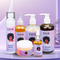 Kit Professionnel Personnalisable pour Soins Capillaires Chebe – Shampoing et Après-Shampoing Anti-Pelliculaire Sans Sulfate, Huile Essentielle pour la Croissance des Cheveux Bouclés