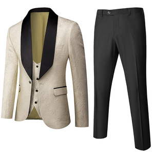 Completo <span class=keywords><strong>Smoking</strong></span> Italiano a Tre Pezzi per Uomo, Abito da Cerimonia e Business, Taglie Forti, Traspirante e Impermeabile - Product Image 6