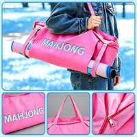 Sac de Mahjong pour tuiles et plateau, sac de voyage grande capacité, sac à main en tissu Oxford, pochette de rangement pour nappe de Mahjong d'extérieur et de maison