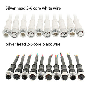 2 4 5 8 pin konektor Plug perempuan ke laki-laki OEM LED tahan air M16 M12 kabel IP68 m12 ekstensi tahan air konektor kabel M16 - Product Image 6