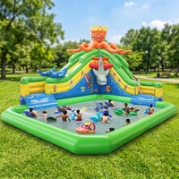 Toboggan aquatique gonflable de grande qualité pour usage commercial intérieur/extérieur avec piscine, pour usage domestique, garantie de 3 ans