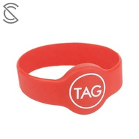 Pulsera de Silicona RFID ISO 1K Impermeable al por Mayor, Pulsera de Goma con Código QR Impreso Personalizado, Control de Acceso para Gimnasios