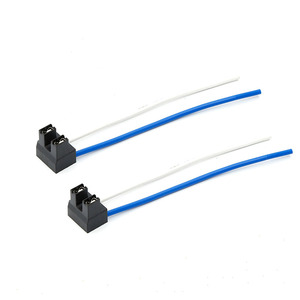 Oto motosiklet H7 güç kablosu soket kablosu kadın 2Pin konnektör kablosu PVC malzeme yalıtım yarım kesim uç tel koşum - Product Image 5