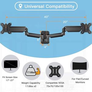 แขนยึดจอแบบปรับได้ด้วยแก๊สสปริง Vesa 75*75-100*100 ใช้แทนการติดตั้งบนผนัง สำหรับจอขนาด 13-32 นิ้ว รับน้ำหนักได้ถึง 9 กก. มีสินค้าในสต็อก - Product Image 3