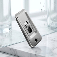 Outil grattoir professionnel polyvalent, lame de rasoir en acier inoxydable robuste pour nettoyer les vitres, les fenêtres, les sols et les murs
