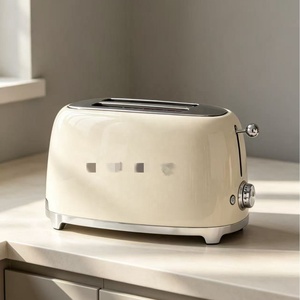 Style italien - <span class=keywords><strong>Grille</strong></span>-<span class=keywords><strong>pain</strong></span> automatique à ouverture automatique, design rétro, 2 tranches, 6 niveaux de brunissage, 7 finitions élégantes pour la cuisine - Product Image 1