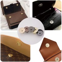 Fermoirs magnétiques ronds en métal nickelé sur mesure pour sacs et pochettes, boutons magnétiques puissants