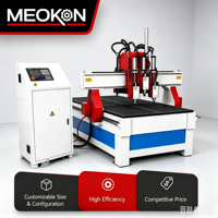 Fresadora CNC para Madera de 3 Ejes y Múltiples Cabezales, 380V 9kw, para Grabado y Tallado de MDF, Madera Sólida, Puertas, Gabinetes, Paneles y Muebles