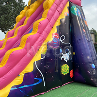 Château gonflable commercial en forme de fusée avec toboggan, ensemble combiné pour les fêtes d'anniversaire des enfants, les événements, la location de jeux d'amusement, l'extérieur