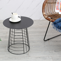 Table basse d'appoint de salon, meuble en fer noir, plateau de salon, produit de chine