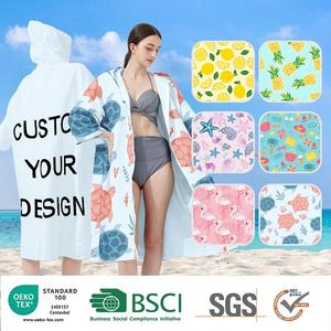 Capa de Toalla de Baño de Secado Rápido Personalizada de Fábrica 2026, Capa Deportiva de Microfibra de Gamuza con Capucha, Altamente Absorbente, para Playa, Muestra de Procesamiento - Product Image 1