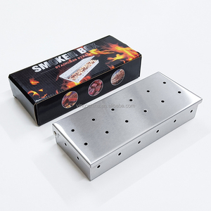 Fumoir pour barbecue griller des <span class=keywords><strong>copeaux</strong></span> <span class=keywords><strong>de</strong></span> <span class=keywords><strong>bois</strong></span> boîte à fumer en acier inoxydable non chaîne pour Barbecue meilleurs accessoires <span class=keywords><strong>de</strong></span> gril à gaz à charbon <span class=keywords><strong>de</strong></span> <span class=keywords><strong>bois</strong></span> - Product Image 3