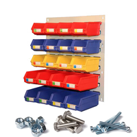 Bac de rangement en plastique cueillette pick stockage empilable composant organisateur et étagère d'entrepôt bacs