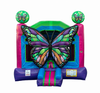 Château gonflable papillon coloré commercial pour enfants, idéal pour la location événementielle