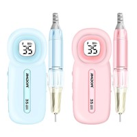 JMD-260 Mini perceuse à ongles portable transfrontalière pour usage domestique avec moteur à balais en carbone, batterie haute capacité, kit de manucure