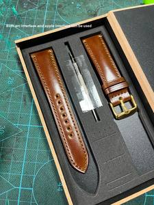 Correa de reloj unisex de edición limitada japonesa Shinchi Horse Shell <span class=keywords><strong>Cordovan</strong></span> con hebilla de pin, de cuero genuino negro y marrón, compatible con 1820 - Product Image 6