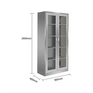 Armadietto dei medicinali per ufficio medico armadietti di vetro per deposito ufficio per il tempo libero 3 schedario dentale - Product Image 4