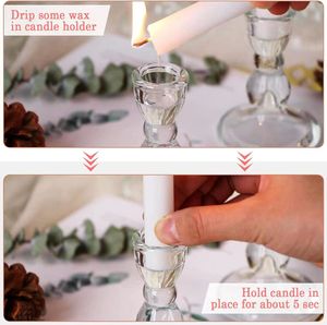 Lanttu Tempat Lilin Jumlah Besar-12 Buah Tempat Lilin Lancip Kaca, Centerpieces Pernikahan untuk Dekorasi Meja, Tempat Lilin Nazar - Product Image 3