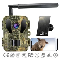 Sensvision 4G LTE Cellulaire 4K 64MP CMOS Alimenté par Énergie Solaire Batterie 6600mAh Sans Fil Temps de Déclenchement de 0,3 Seconde Portée de 90 Pieds Extérieur