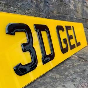 שחור כיפת שרף ביצוע Diy רישום בריטניה Reg רישיון צלחת ג 'ל מכתבים רכב 3D ג' ל מספר עבור מספר צלחת