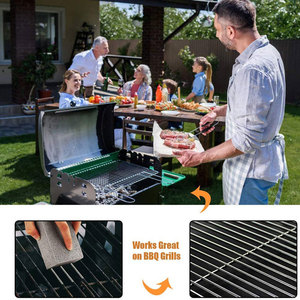 <b>Bbq</b> Cleaning Brick Grey 3Pcs Heat Resistant Grill Cleaner For Outdoor Grilling Tools - Product Image 4