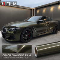 Vinilo para Rotulación de Vehículos YAJIU OEM ODM, Vinilo Autoadhesivo de PVC PET para Carrocería Completa, Color Dorado Efecto Eclipse Solar, Rollos de Vinilo para Automóviles