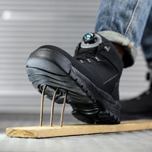 เครื่องฉีดแมงมุมกษัตริย์ก่อสร้างคุณภาพสูงผู้ชายทนสารเคมีรองเท้านิรภัยด้วยนิ้วเท้าเหล็ก - Product Image 6