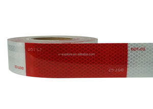 สติกเกอร์สะท้อนแสงติดในตัวกันน้ำเทปสะท้อนแสงสำหรับรถบรรทุกรถบรรทุกรถบรรทุกน้ำมัน DOT-C2 104R ECE - Product Image 5