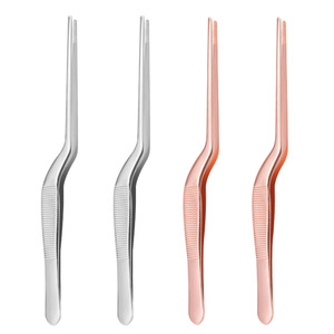 Stainless steel ear-cleaning tweezers, ear-picking and ear-removing <b>tools</b>, gun-shaped toothed curved tweezers, earwax clips, - Product Image 5