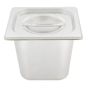 Inserto Acero Inoxidable 1/6 15 cm Con Tapa Shorbull - Product Image 1