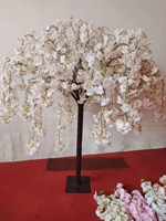 Arbre de fleurs de cerisier artificiel blanc pour les mariages plante extérieure Table pièce maîtresse paume ornement similaire plante artificielle de qualité supérieure