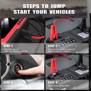 Arrancador de Coche Portátil y Power Bank Multifuncional de 12V <span class=keywords><strong>Kit</strong></span> de Emergencia para Arranque de Vehículos con Compresor de Aire - Product Image 4