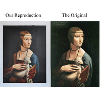 Reproduction de peinture à l'huile artisanale Divine Salvator Mundi, portrait de Jésus-Christ de Da Vinci, art sur toile pour décoration murale de salon