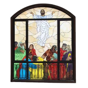 Tragaluz de cúpula de techo de vidrieras grande flexible de color personalizado para ventanas de Iglesia