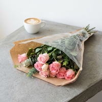 Pots de fleurs personnalisables en forme de cœur, imprimés en sérigraphie sur papier kraft-BOPP, avec soufflets latéraux en maille, Flexiloop, recyclables, pour cadeaux floraux et artisanat
