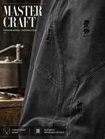 Jeans Baggy a Gamba Larga per Uomo - Pantaloni in Denim Nero Effetto Vissuto con Cuciture Curve - Jeans Streetwear Eleganti e Comodi con Perline Gialle