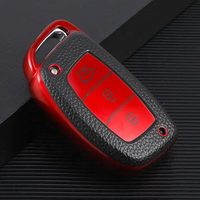 Housse de porte-clés en cuir TPU pour Hyundai Tucson Sonata Fe Creta Mistra Elantra Ioniq Venue IX35 I10 I20 I30 Solaris Kona Accent