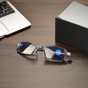 2024 Wholesale Anti Blue Light Ultralight <strong>Mini</strong> Rimless Bifocal <strong>Reading</strong> <strong>Glasses</strong> - Product Image 2