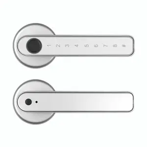 锌合金指纹门锁单排电子密码锁智能指纹识别锁