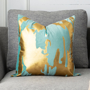 Vàng Đen Sang Trọng Nhung Gối Bìa Mềm Phong Cách Bắc Âu Lá Ném Đệm Cho Nhà Sử Dụng Giường <span class=keywords><strong>Sofa</strong></span> Couch Với Cổ Điển Dệt Kim - Product Image 5