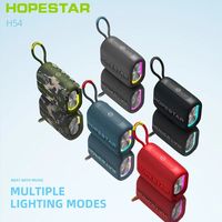 Enceinte Bluetooth Mini Hopestar H54 5W, Étanche IPX7, Lumière LED Pulsée, Appairage TWS, Radio FM, Audio Portable de Poche pour l'Extérieur
