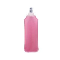 Bouteille d'Eau Pliable Mini Sport Écologique 500ml Jaune, Récipient de Boisson Souple en TPU à Presser pour Activités de Plein Air