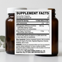 Capsules OEM anti-stress : Compléments à base de plantes pour une réponse naturelle au cortisol et favoriser le calme (Ashwagandha)