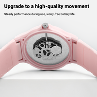 Montre à quartz tendance pour filles, garçons, enfants, cadran coloré, étanche 30 m, antichoc, ultra-fine 8,5 mm, batterie 2 ans, 6 couleurs