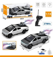 Camioneta RC a Escala 1:14 EPT, Auto a Control Remoto de 5 Canales con Luces LED y Spray de Niebla, Vehículo Todoterreno para Niños