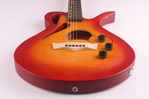 Guitare semi-creuse en acajou fabriquée à la main sur mesure - Product Image 6