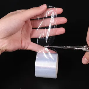 1 rouleau de film de tatouage transparent en plastique 4mm * 200m jetable sourcils cils lèvres nettoyage outil de maquillage - Product Image 6