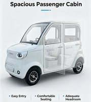Voiture solaire à quatre roues, vitesse lente 45 km/h, moteur 1000W, couleur personnalisable, charge par panneau solaire, véhicule électrique