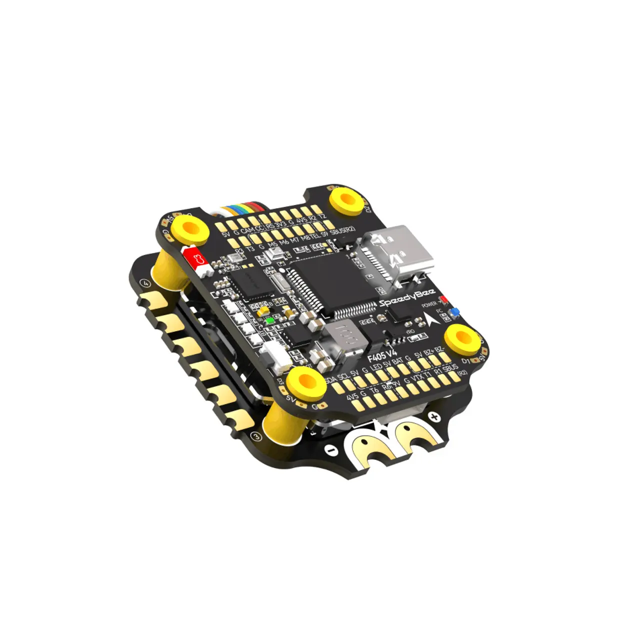 SpeedyBee F405 V4 3-6s 30X30 FC & ESC FPV Stack Controller F405 pengendali penerbangan BLS 55A 4in1 ESC untuk FPV freyle Drone Model